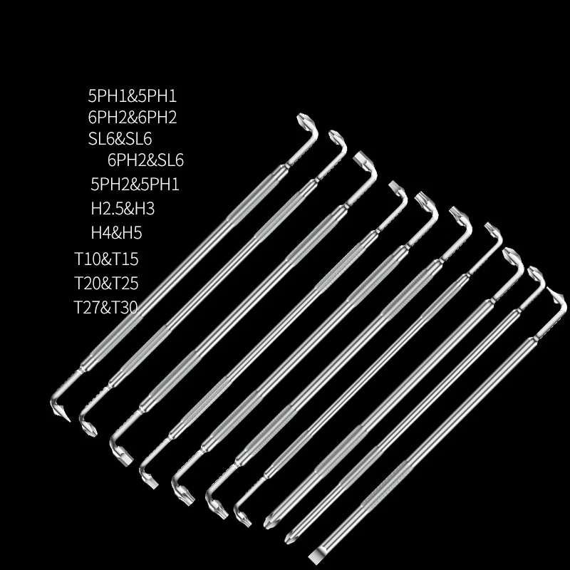 

Удлиненная отвертка с крестообразным шлицем и шестигранной головкой Torx, 90 градусов, прямоугольное колено, магнитная отвертка Z/L-образной формы S2, 175/160 мм