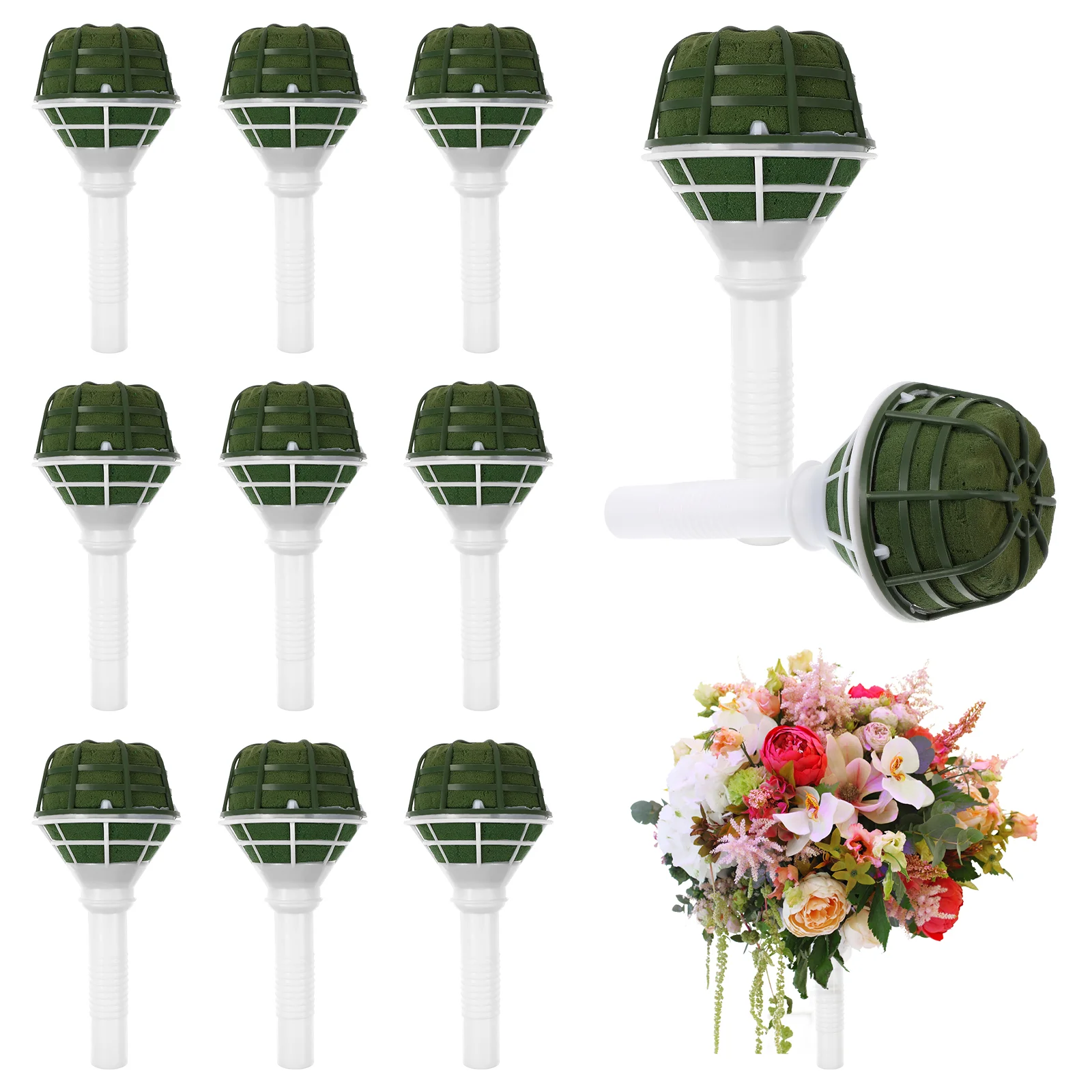 

Flower Holders Bride Bouquets Wedding Artificial Flower Holder Plastic Flower Handle Wedding Bouquet Holder Flower Stand Wedding