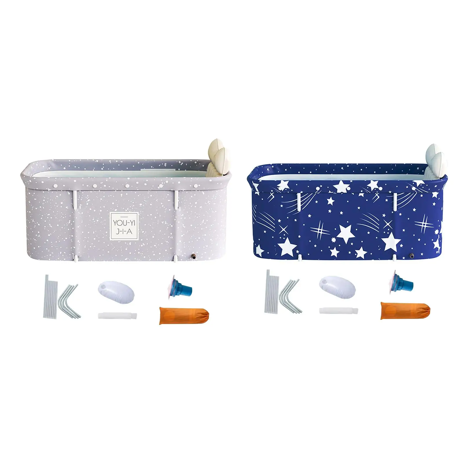 

Portable Bathroom Soaking Standing Bath Tub Seat Cushion Efficient Easy to Install Foldable Hot Tub for Flower Bath Bathroom SPA
