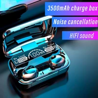 wireless earphones bluetooth v5 0 tws wireless headphones led display with power bank headset with microphone