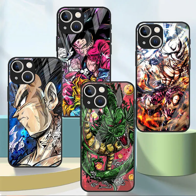 

Крутой стеклянный чехол с аниме «Драконий жемчуг» для Apple iPhone 15 14 11 13 12 Pro XR X XS Max 13Pro 14Plus, силиконовый мягкий чехол для телефона