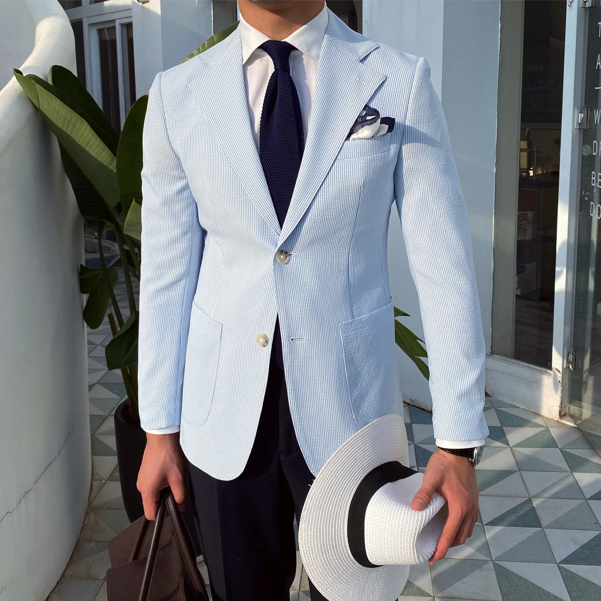 2022 Royal Blazer Men Slim Fit Party Office Dress Suit Single Button Mens Suit Jacket Hombre Smoking Uomo Tuxedo