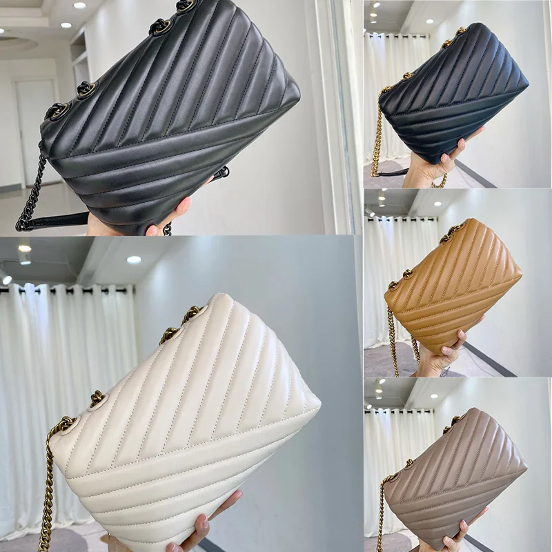 2023 Classic Soft Leather Women's Bag Chain Hand Grab Bag High Quality One Shoulder Crossbody Bag Casual Crossbody Bag Purse