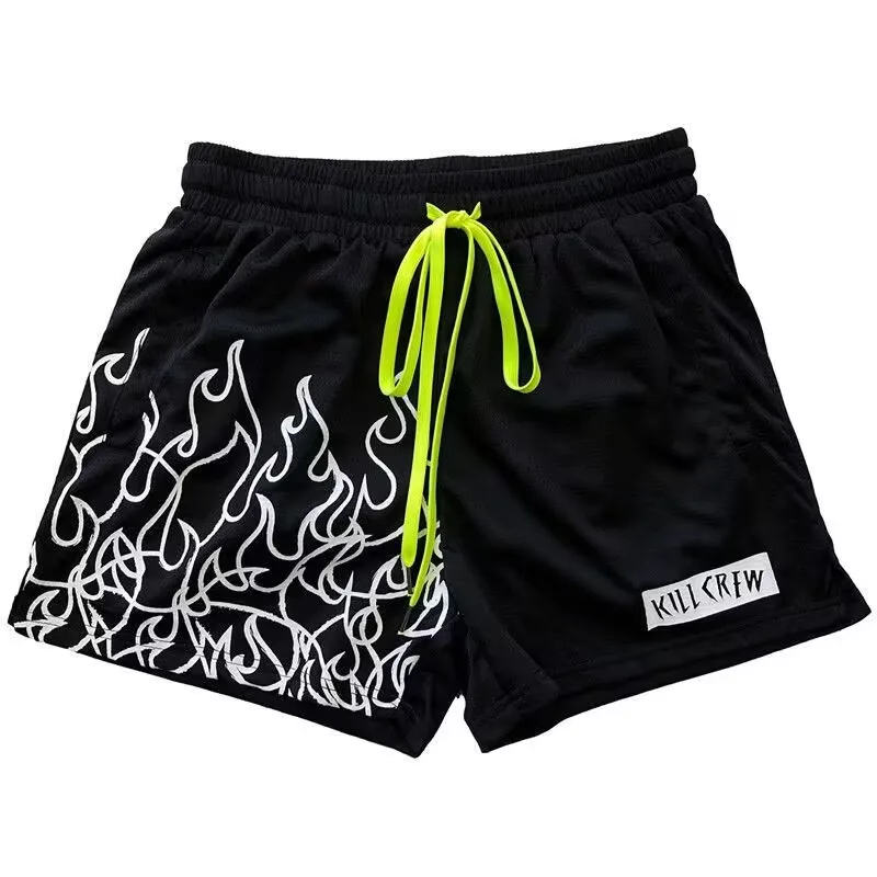 Summer men's shorts Running sports Basketball fitness shorts Mesh quick drying breathable trend shorts Men's beach pants