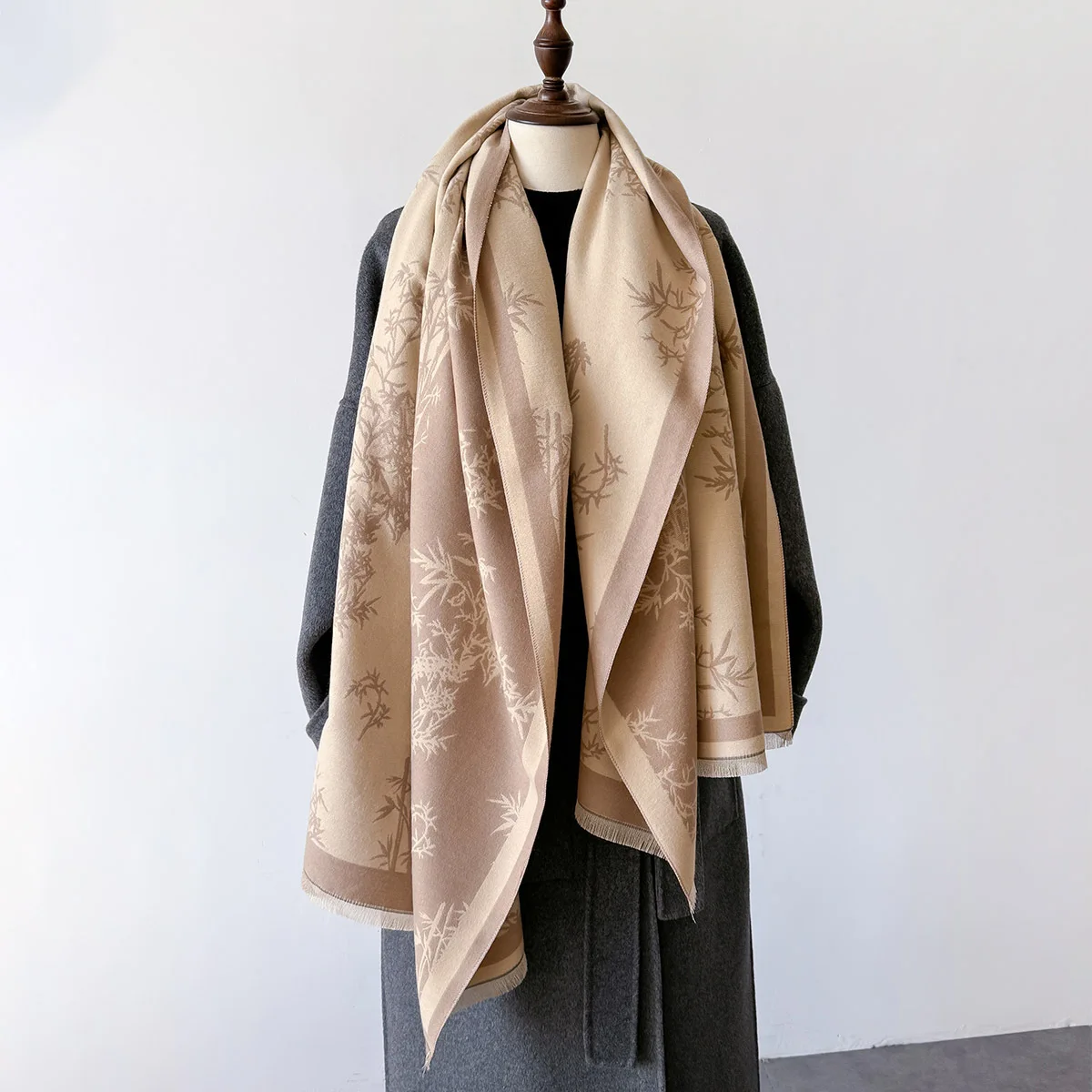 Зимний шарф женские кашемировые шали из пашмины и накидки женский дизайн толстый