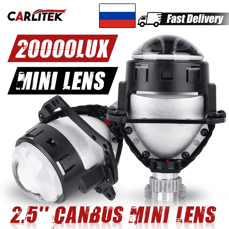 

2.5 Inch Bi LED Lenses For Headlights H7 LED H4 H1 H11 9005 9006 Car Angel Eyes Lights 130W LED Headlight Headlamp Auto Car 2PCS