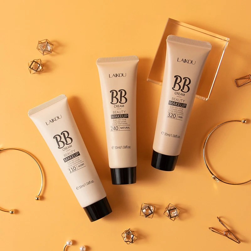 

BB Cream Brighten Even Skin Tone Liquid Foundation Moisturizing Hydrating Concealer Cover Blemishes Concel Pores Makeup TSLM1