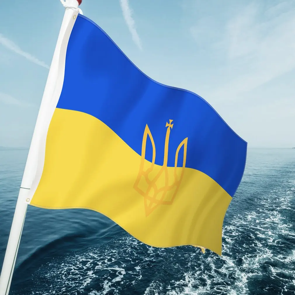 

NEW Ukraine National flag 90X150cm Hanging Polyester Blue Yellow UA UKR Ukrainian National Flags For Decoration