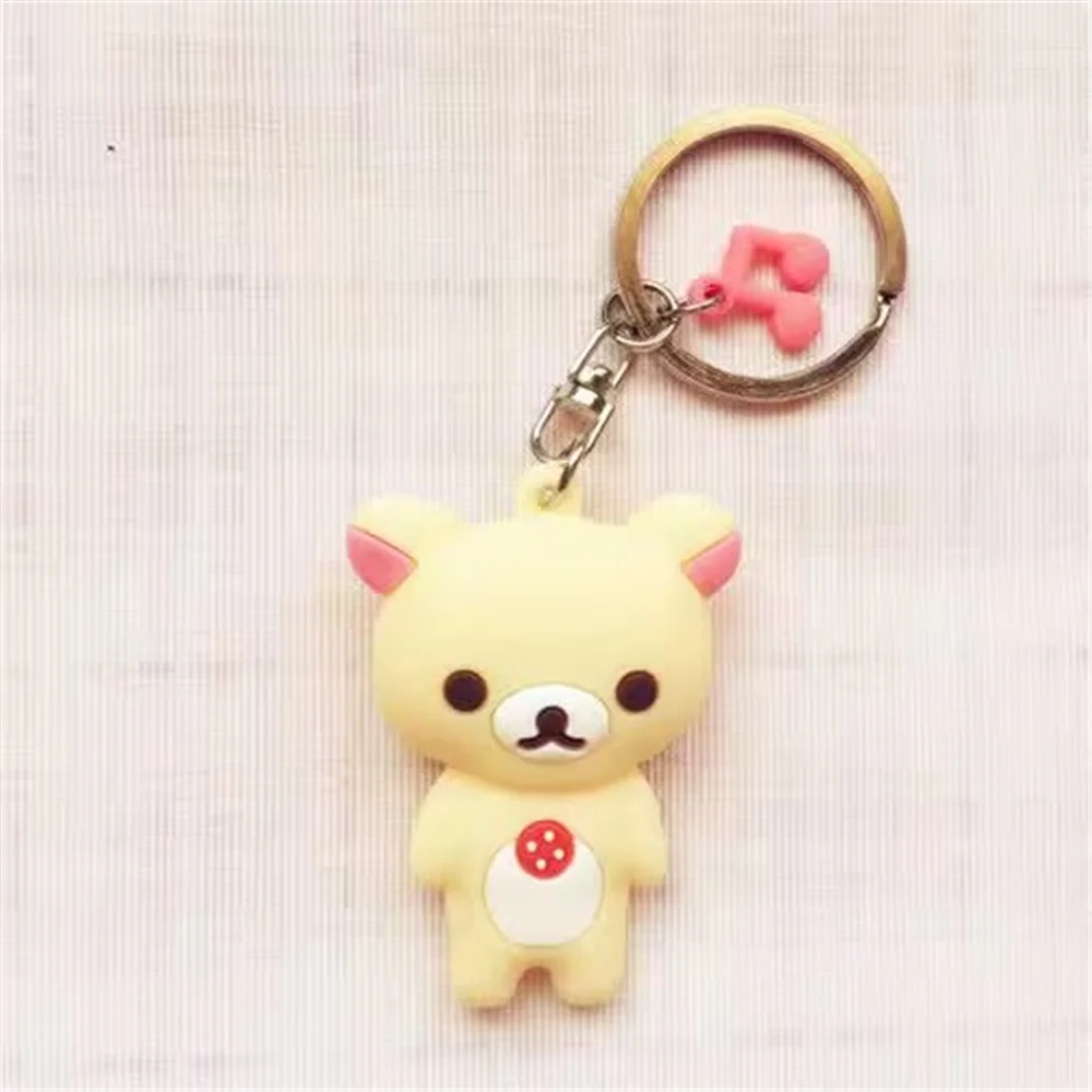 Брелок для ключей милый 3D рилаккума корилаккума медведь талисман ПВХ брелок