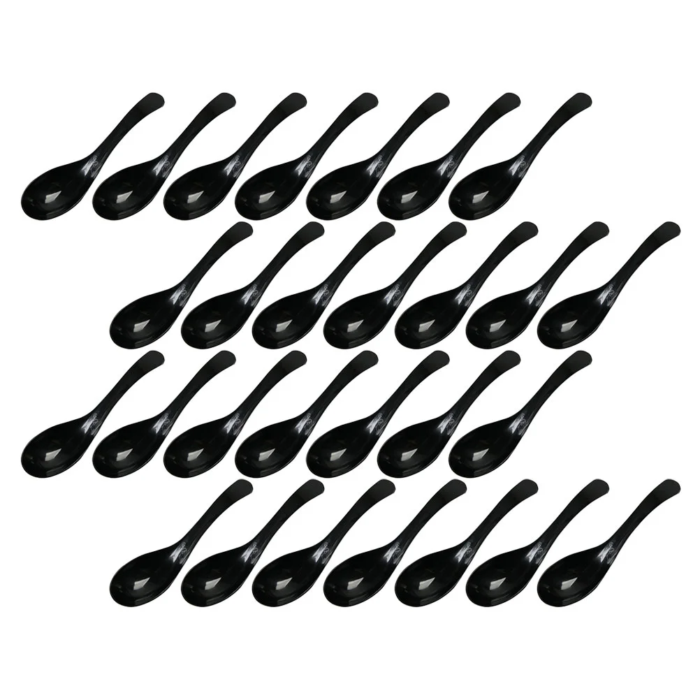 

100pcs Spoons Home Tableware Disposable Plastic Spoons Household Soup Spoons for Home Camping Kitchen