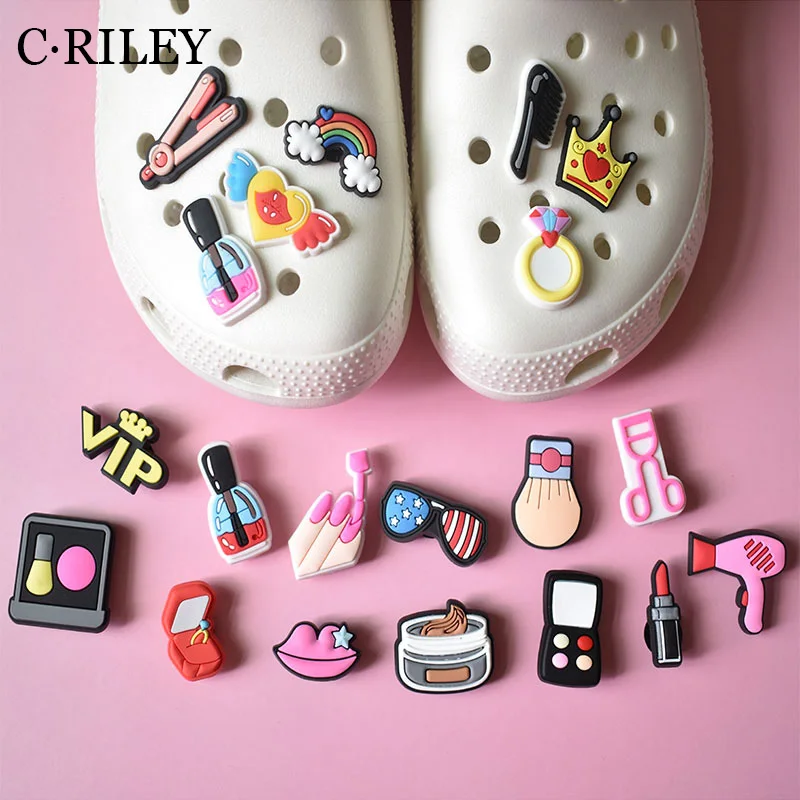 

20 Pcs Cosmetics Lipstick Diamonds Shoes Charm Croc Sandals Accessories Shoe Accessories Croc Shoe Buckle Women Girl Gifts