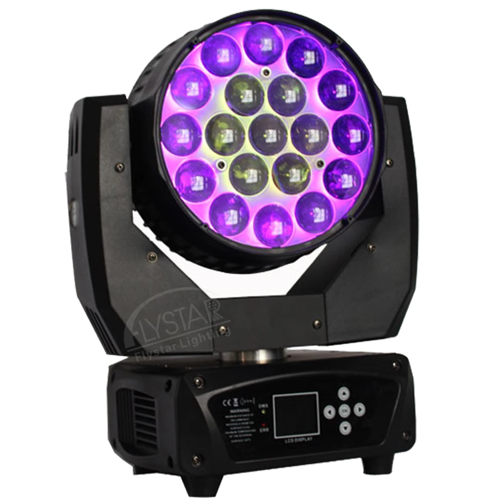 

best selling mac aura 19pcs 15w led zoom moving head light dj equipment
