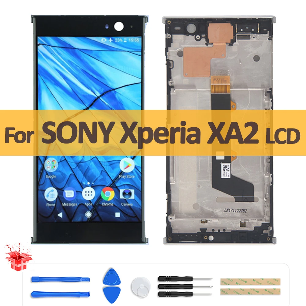 ЖК-дисплей 5,2 дюйма для SONY Xperia XA2, ЖК-дисплей H4133, H4131, H4132, сенсорный экран для SONY XA2, ЖК-экран с дигитайзером в сборе, замена