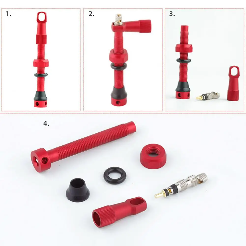 

Удобная деталь, простая установка, длительный срок службы, клапан для велосипеда, анодирование, обработка бескамерных шин