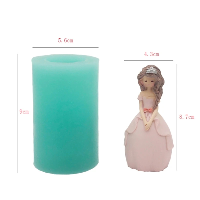 

Molds Silicone Cylinder Organizer Container Succulent Wedding Dress Princess Plaster Clay Craft Making Holder Supplies
