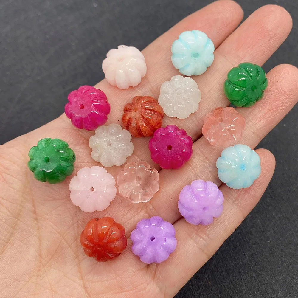 

Natural Stone Pumpkin-shaped Pink Crystal Bead 8x14mm Classic Men's and Women's Jewelry DIY Necklace Bracelet Earring Accessorie