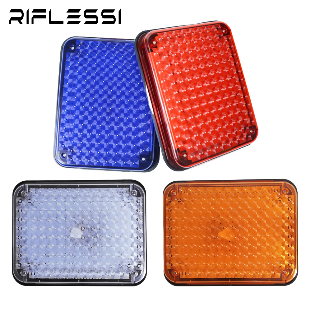 

1 x White Ambulance Flashing Lights 12V 24V Red And Blue Police Light Strobe Emergency Warning Lights For Vehicles Amber