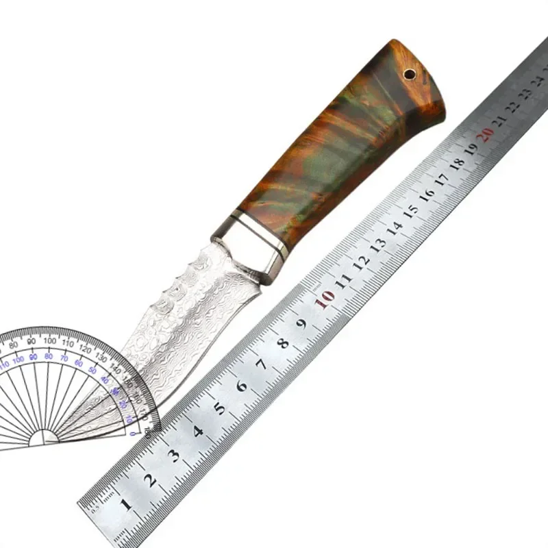 Тактический нож VG10 из дамасской стали для активного отдыха кемпинга ручка меди и