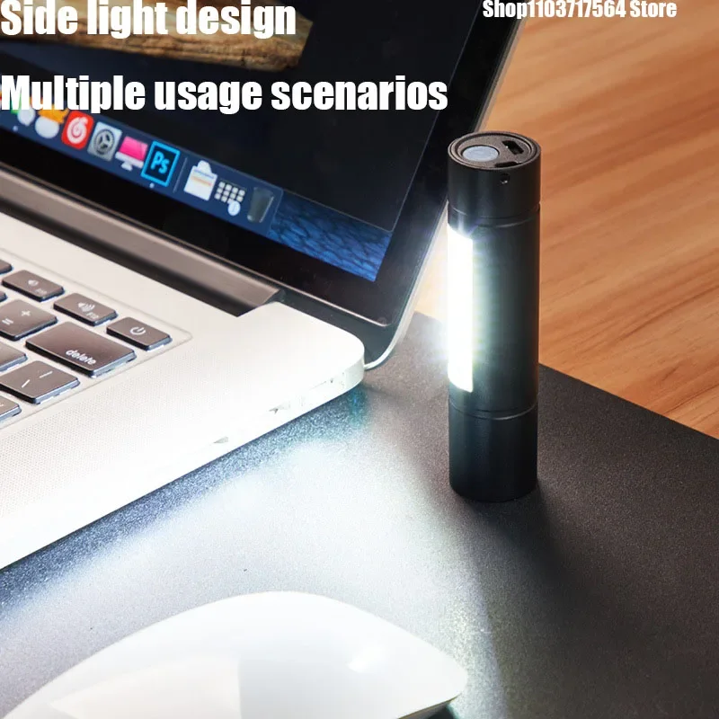 Мини-фонарик светодиодный перезаряжаемый фонарик портативный брелок поворотный