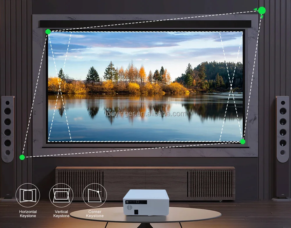 Умный проектор Everycom E700 Pro Wi-Fi 2 4G 5G Android 9.0 3d Led Video Full HD 4k для домашнего кинотеатра