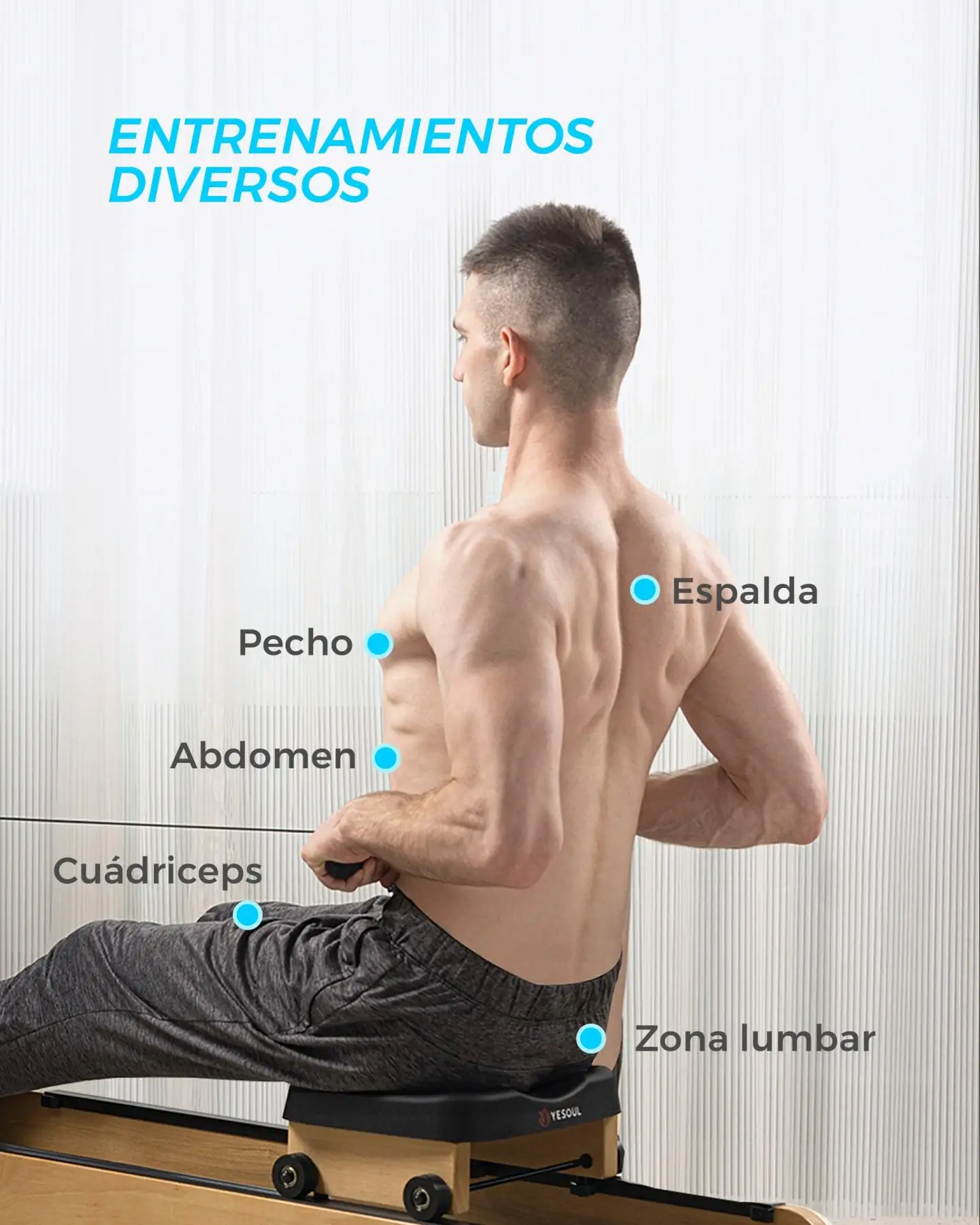 Складная гребная машина Xiaomi Yesoul Smart R40s Эргономичное сиденье. Бесшумный. Резервуар