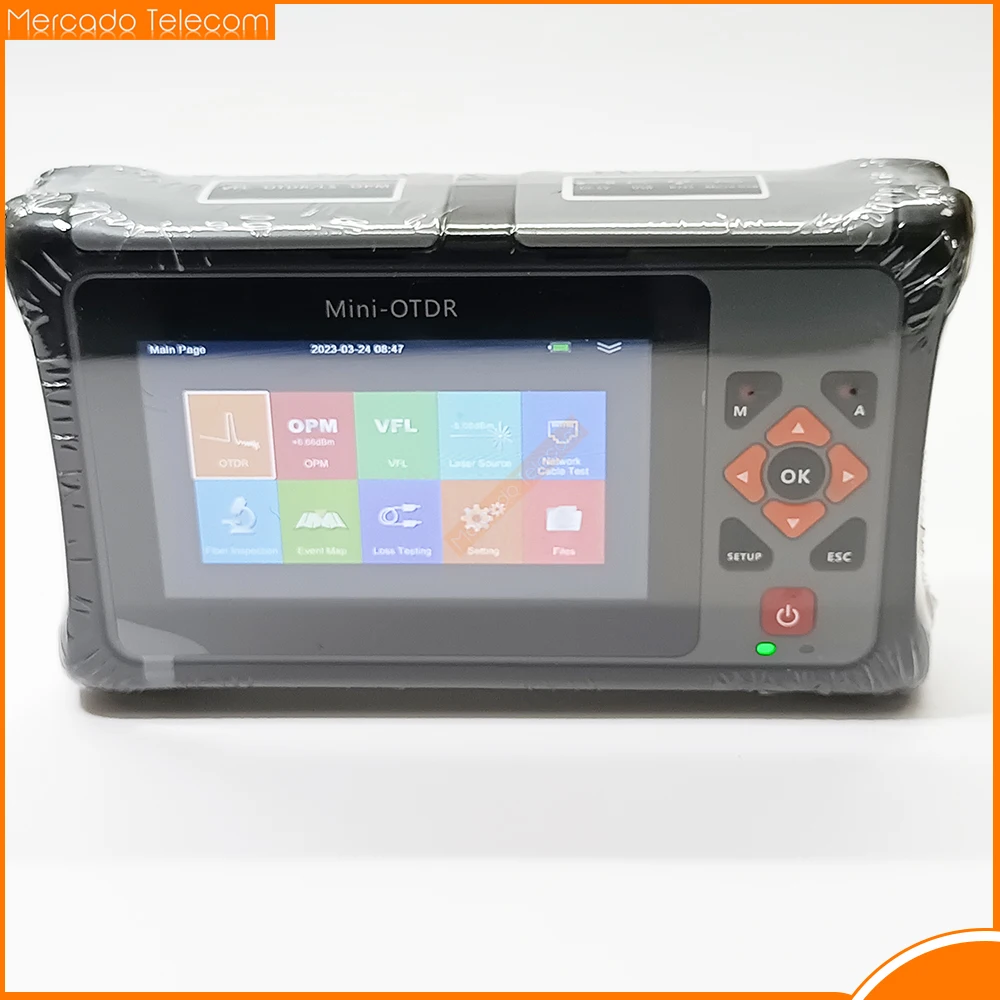 980EXT Pro mini OTDR Reflectometer with OPM OLS VFL Touch Screen 26/24dB SC FC 1310nm 1550nm Fiber Optic OTDR Fiber Tester