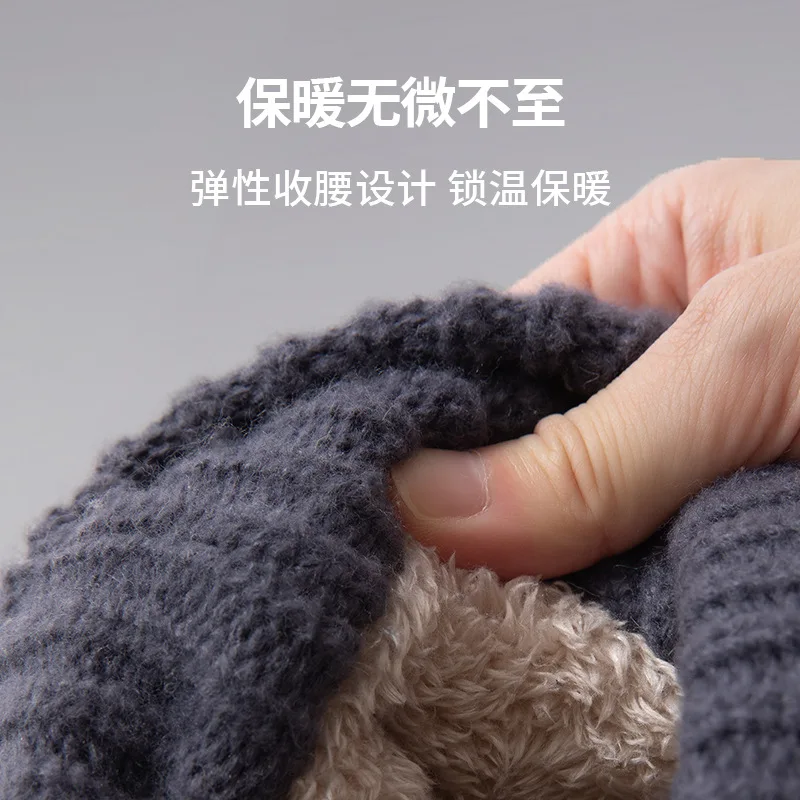 Outdoor Winter Women Cotton Slippers Lined Hairy Warm Non-Slip Plush Home Thick Flat Boot Soft Platform Slip On Ladies Shoes