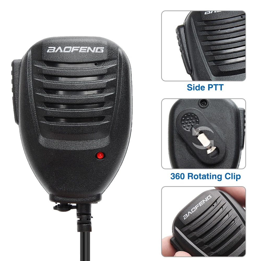 Baofeng SMS10 Two Way Radio Mic Walkie Talkie Hand Microphone Applicable models 888S 5R UV82 8D 5RE 5RA, 6R,6RA,7R