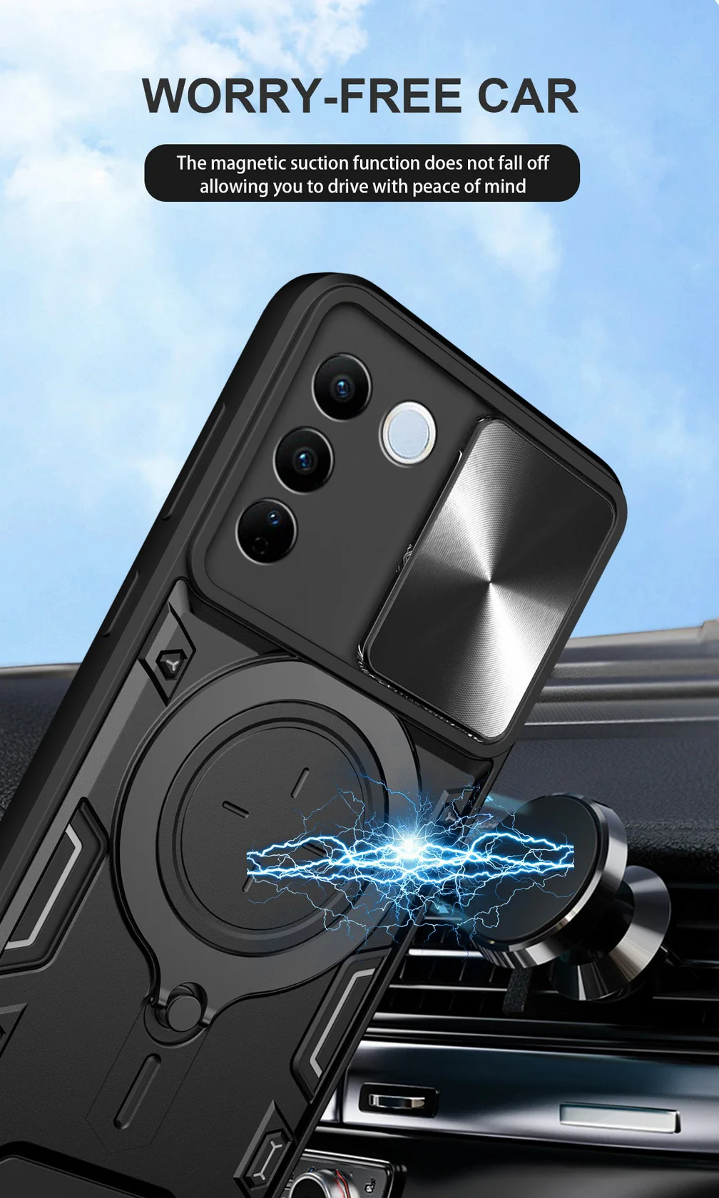 Защитная задняя крышка Magsafe для VIVO V27e V25 V25e V23 V21 X80 Lite T1