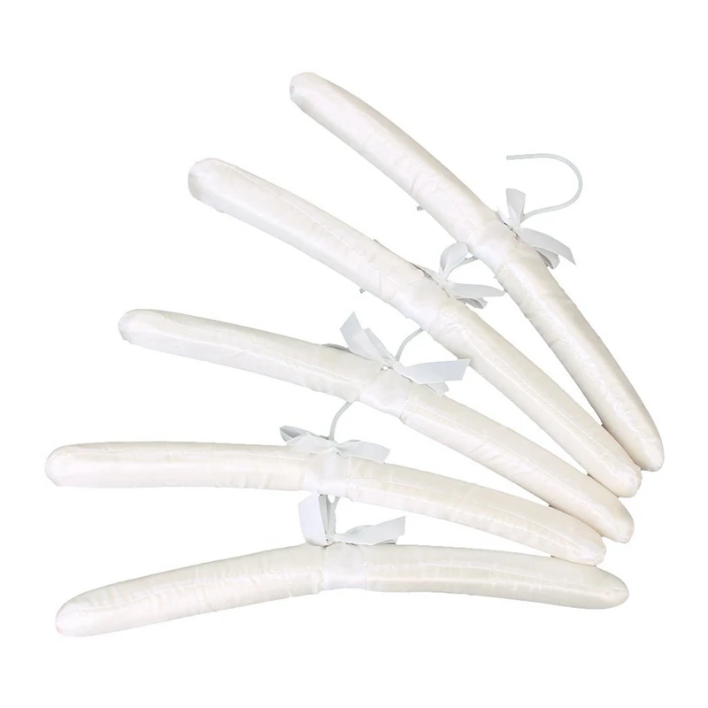 

Hot 30 X White Satin Padded Clothes Hook Hanger