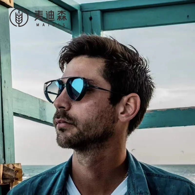 

Irregular polarized sunglasses women men 2022 luxury brand designer high quality steampunk goggles gothic oculos de sol uv400