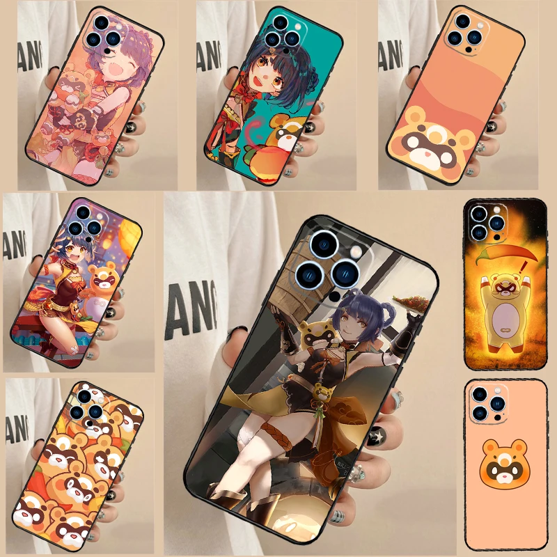 Ударопрочный чехол Guoba Xiangling Genshin для iPhone 11 13 12 14 Pro Max 13 Mini 7 8 14 Plus SE 2020 XS Max X XR, чехол