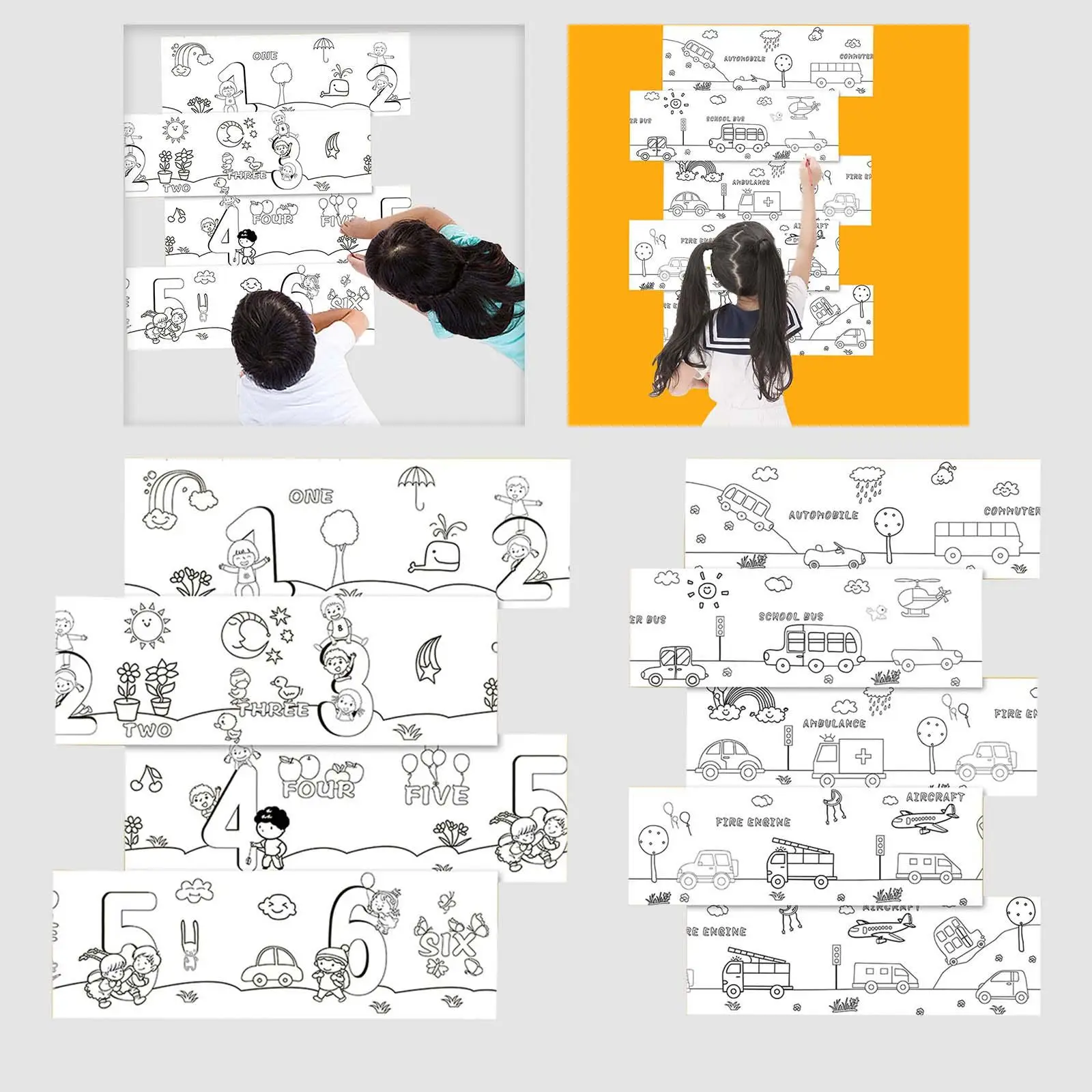 Рулон клейкой бумаги для рисования детей, 30 см x 300 см