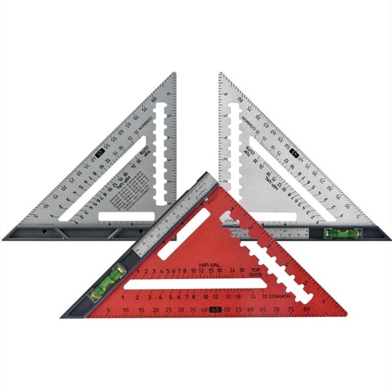 

Треугольная линейка 7-12 дюймов, угловой транспортир из алюминиевого сплава, Метрическая квадратная измерительная линейка, инструменты, изм...