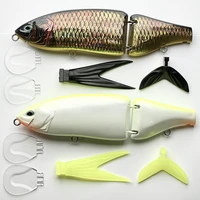 cf lure luminous jointed bait floating 220mm 115g shad glider swimbait fishing lures hard body bass pike painting flaw on sale