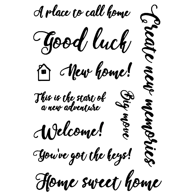 

A Place To Call Home Good Luck Welcome Clear Stamp DIY Card Album Photo Make Crafts Stencil Scrapbooking New 2022