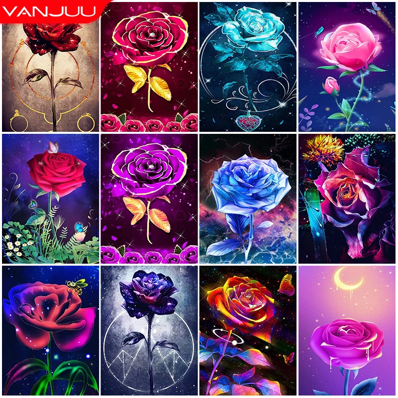 

Алмазная 5D картина «сделай сам», мозаика с цветами, полная выкладка из квадратных/круглых страз, Набор для вышивки крестиком