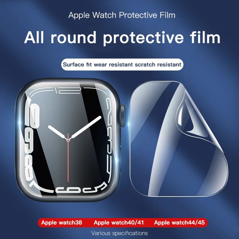 

SmartWatch Full Screen Protector Film Universal for iWatch 3 5 6 Se 7 and Series 7 38mm 40mm 41mm 44mm 45mm