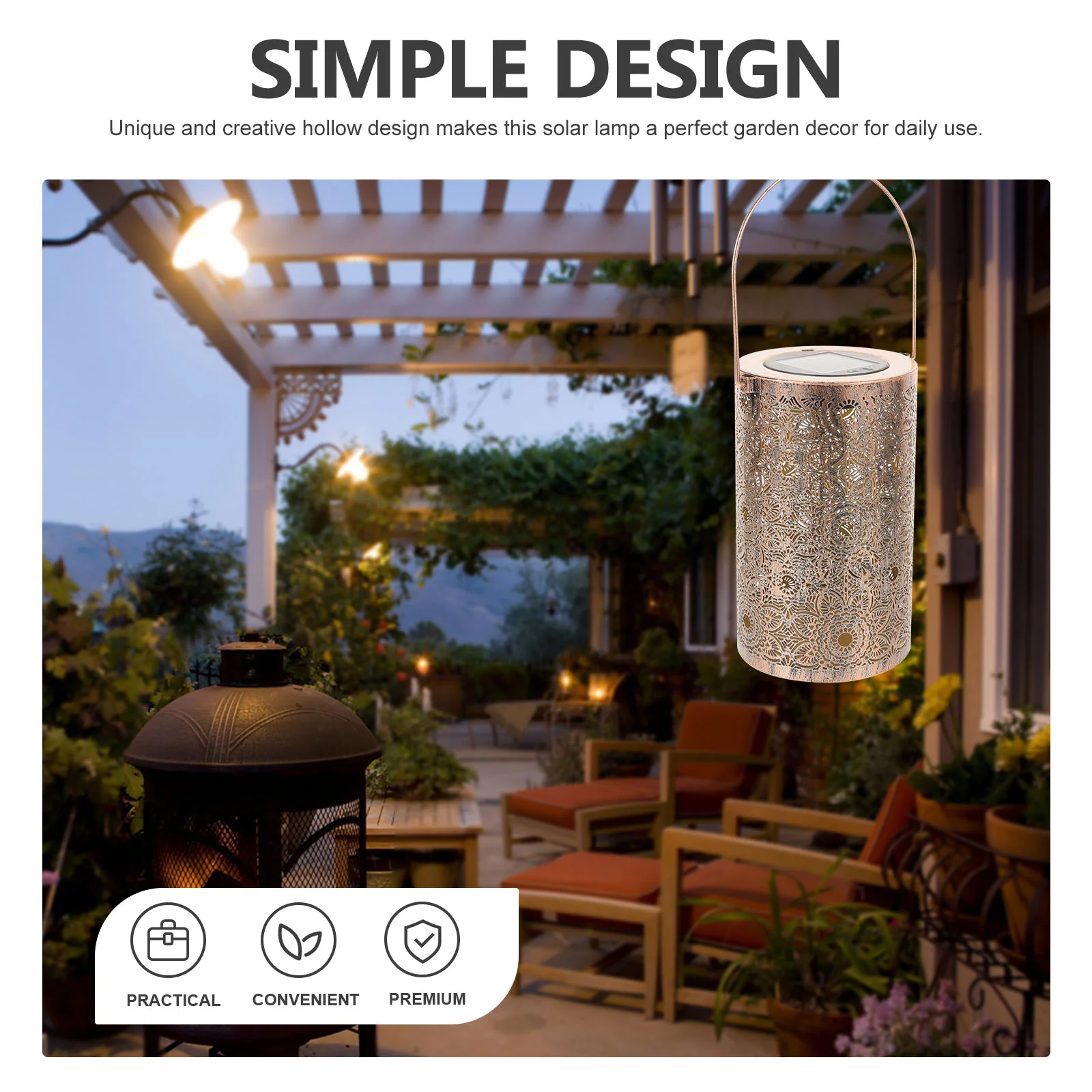 

Garden Outdoor Solar Light Decorative Outdoor Patio Lamps Courtyard LED Hanging Lantern