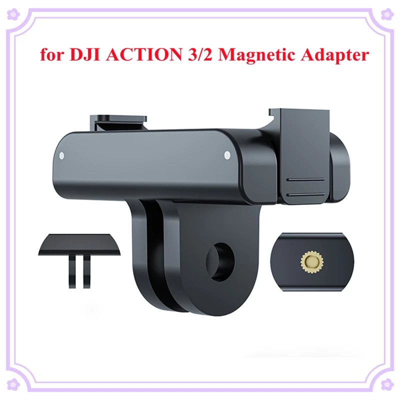 

Для DJI Action 3 Магнитный адаптер 1/4 резьба универсальный порт для DJI Action 3 /DJI Action 2 Аксессуары для камеры