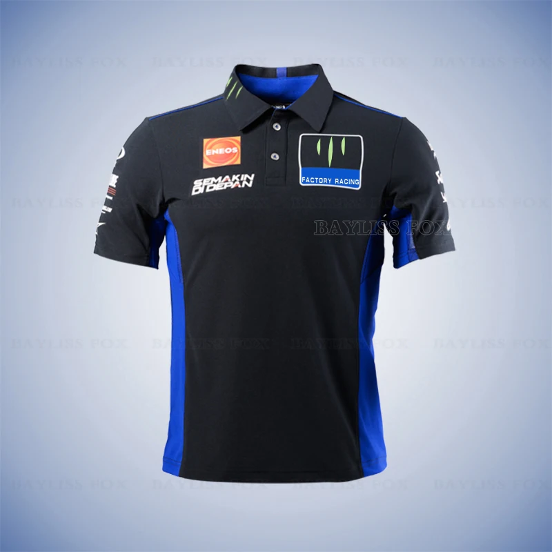 

Moto For Yamaha Motorcycle Factory Racing T-shirt Casual Driving Riding Quick Dry Breathable Polo Shirt Summer