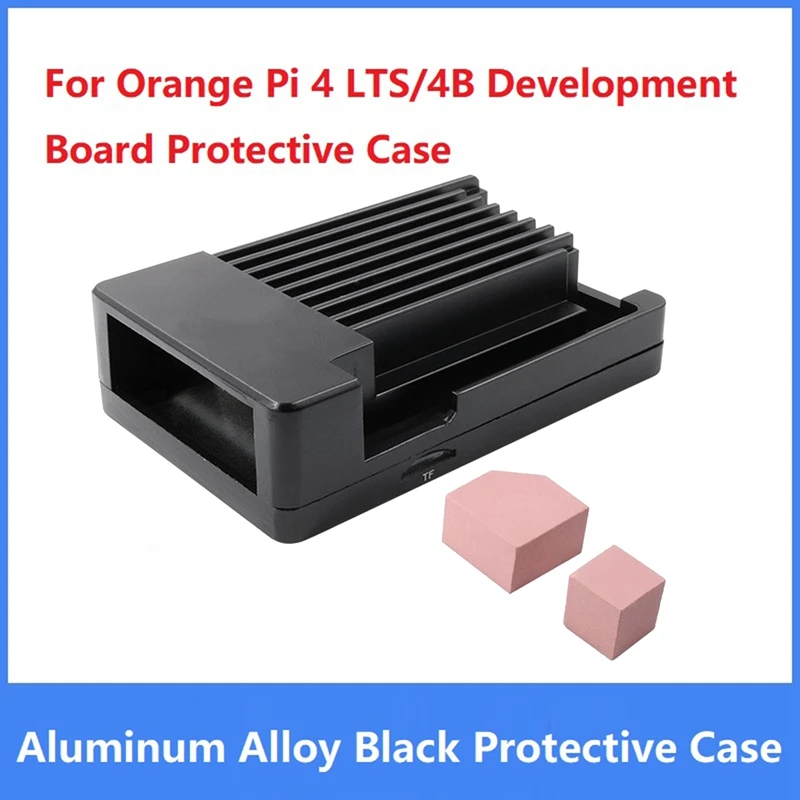 

Макетная плата для Orange Pi4lts/4B, защитный чехол из алюминиевого сплава + термопроводящий защитный чехол из силикагеля