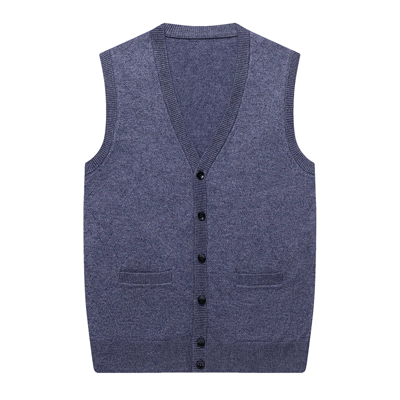 2023 New Autum Fashion Brand Knit Sweater Vest Cardigan Mens V Neck Korean High Quality Cool Woolen Casual Winter Mens Clothes