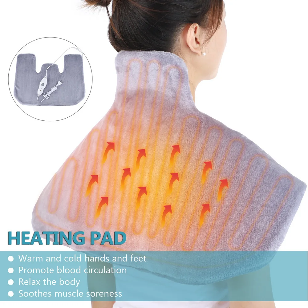 60*30cm 75W Microplush Electric Heating Pad 3 Level Electric Blanket for Abdomen Waist Back Pain Relief Winter Warmer Heat Mat