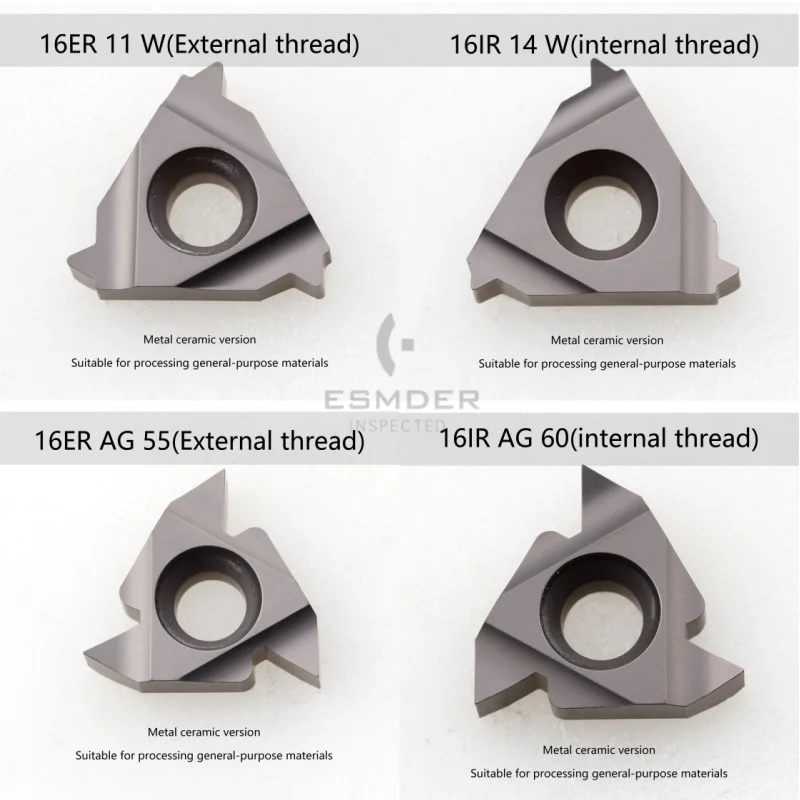 10 шт. 16IR 16ER AG55 AG60 лезвие с резьбой 1.5ISO 2.0ISO 11W 14W карбидные вставки CNC фреза