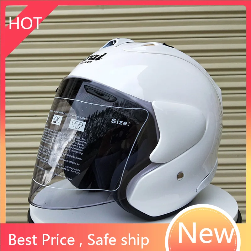 Летние шлемы на половину лица чистые белые гоночные Casco мужские и женские