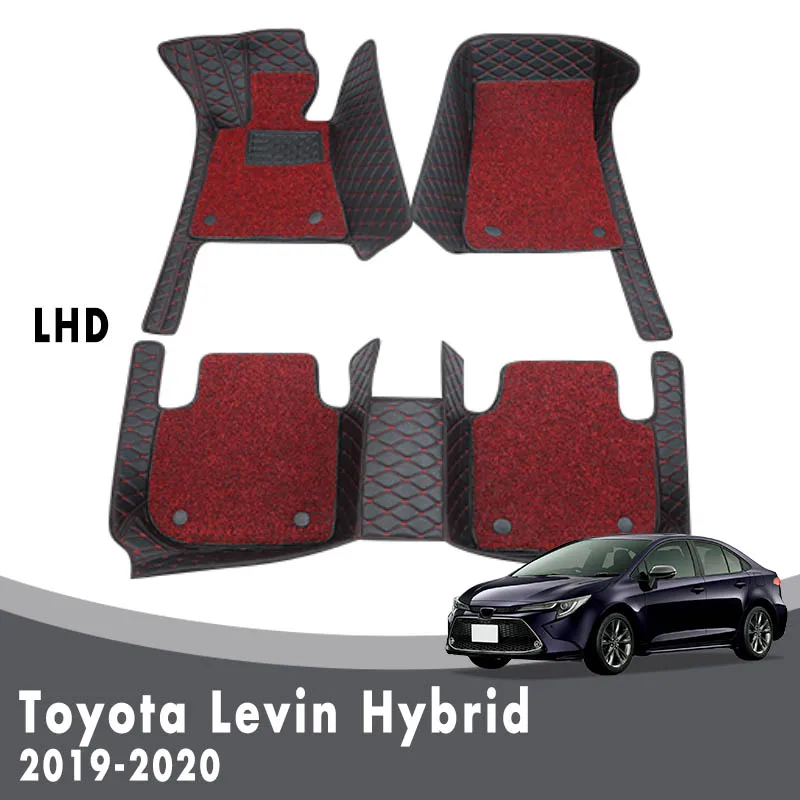 

Роскошные коврики, автомобильные коврики для Toyota Levin Hybrid 2022 2021 2020 2019, автомобильные аксессуары для интерьера, двухслойные коврики с проволочной петлей