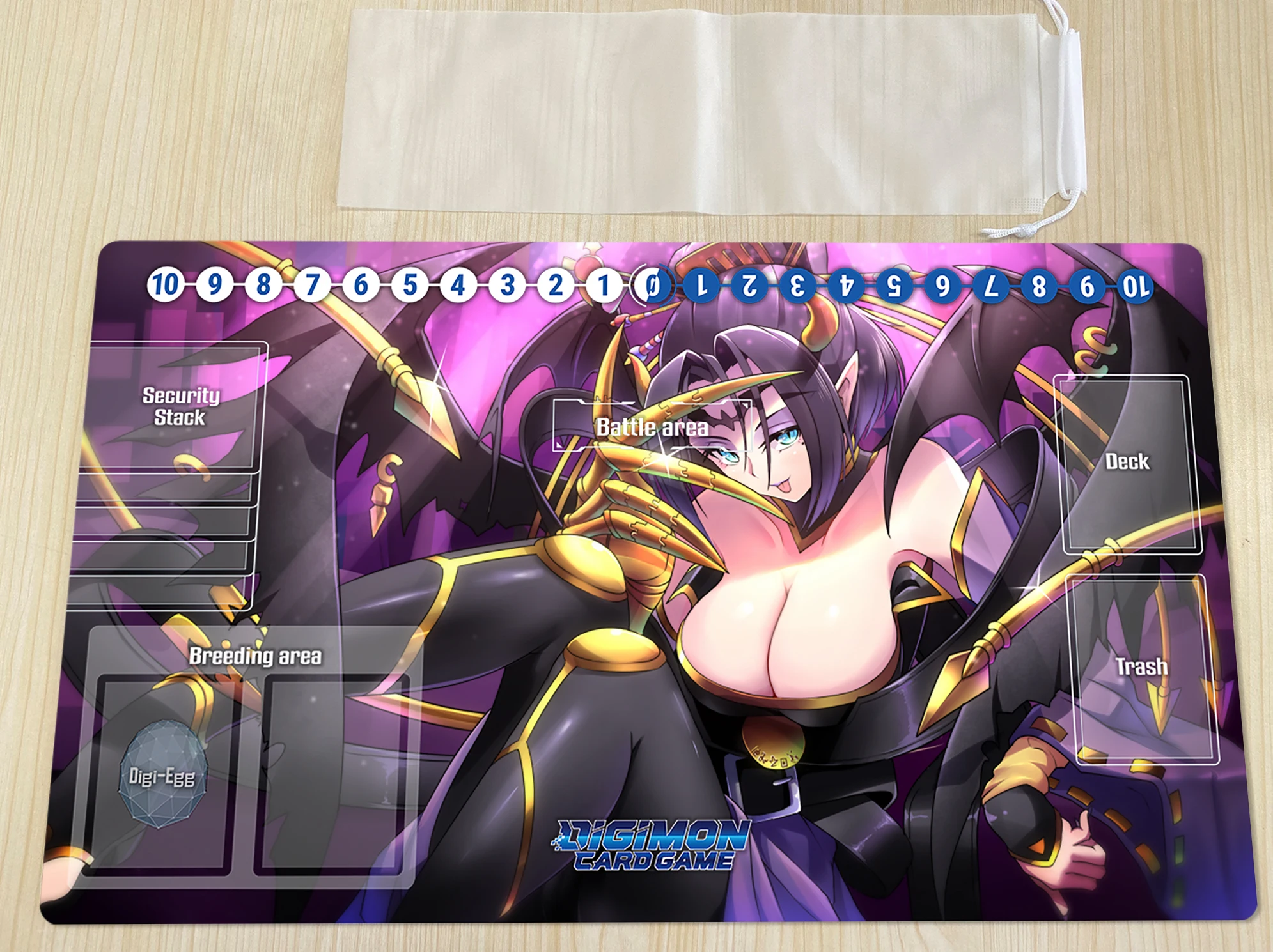 

Digimon Playmat Lilithmon DTCG CCG Mat Board Game Duel Trading Card Game Mat Anime Mouse Pad Custom Rubber Desk Mat & Free Bag