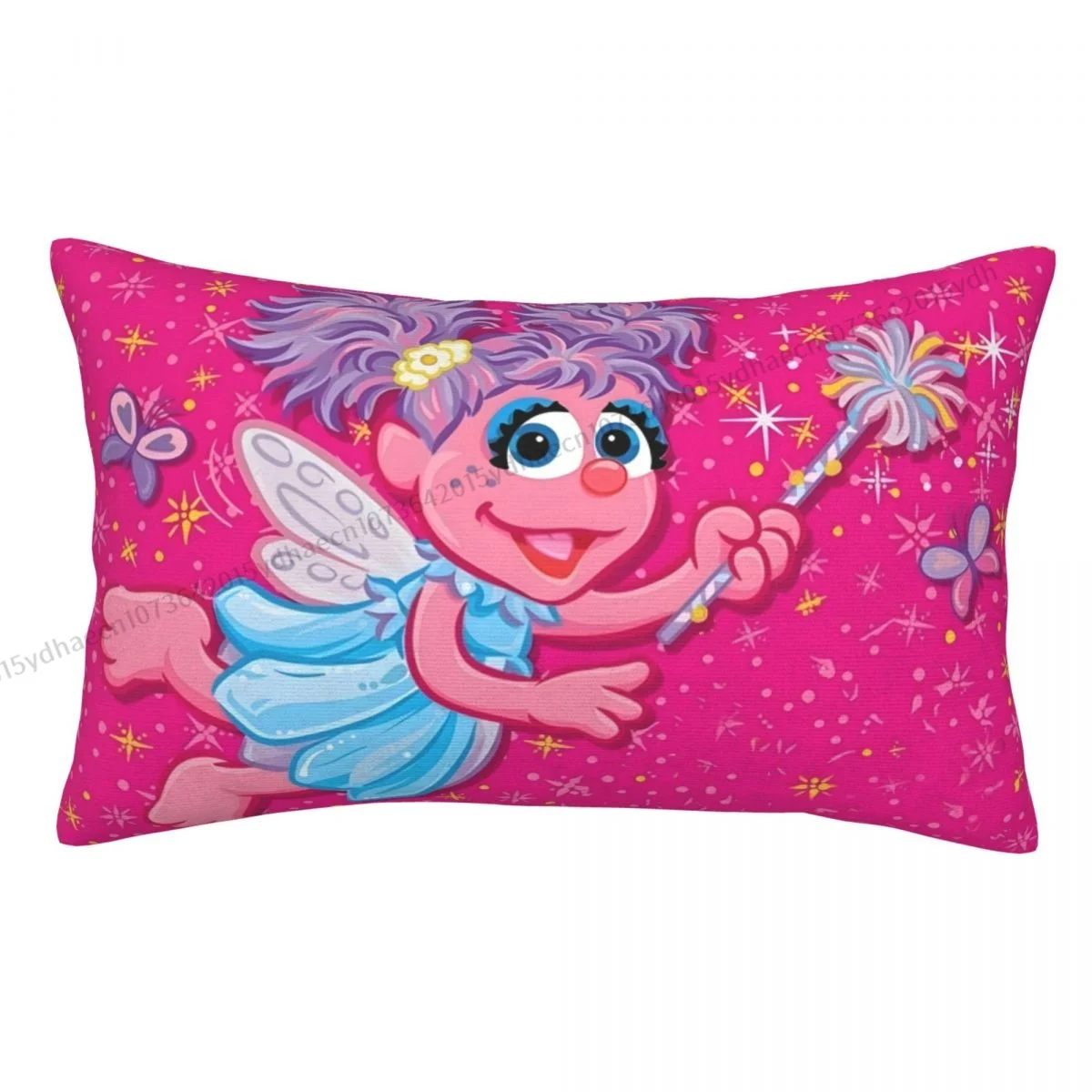 

Abby Cadabby Printed Pillow Case Sesame Street Doll Cartoon Backpack Cojines Covers Breathable Home Decor Pillowcase