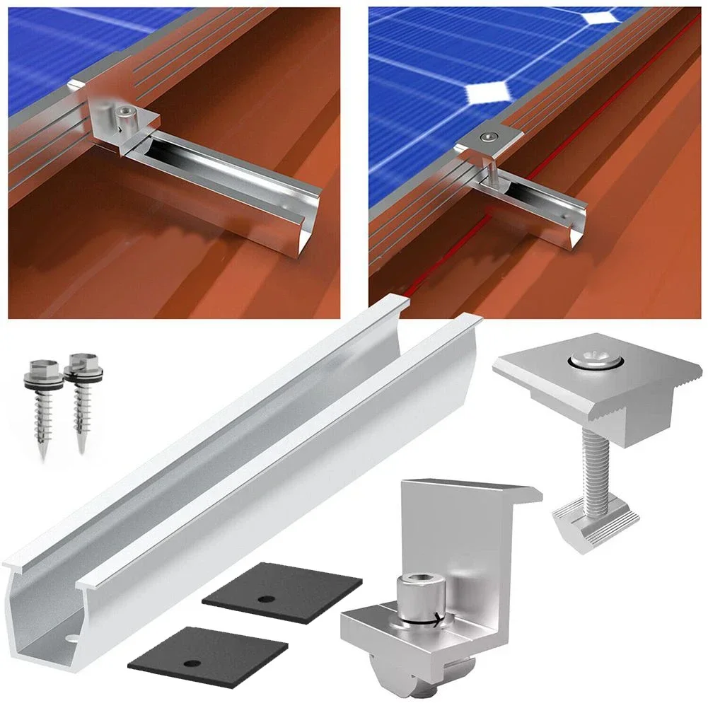 Кронштейн для солнечной панели ALLGOOD рельсовый зажим крепежный модуль PV